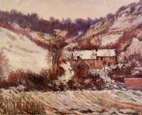 Monet, Claude Oscar - Snow Effect at Falaise